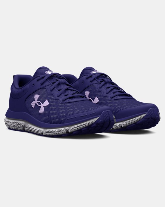 Women's UA Charged Assert 10 Wide (D)  Running Shoes, Blue, pdpMainDesktop image number 3